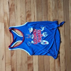 Looney Tunes Blue & Red Crop Tank Top